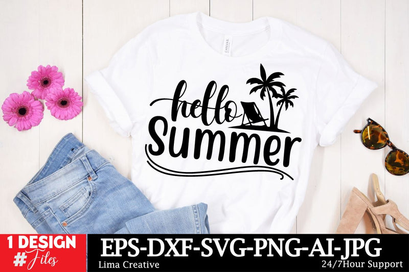 Hello Summer SVG Cut File SVG Insomnia Std 