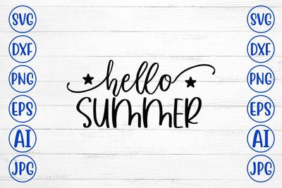 Hello Summer SVG Cut File SVG Syaman 