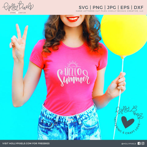 Hello Summer SVG File SVG Ikonart Design Shop 