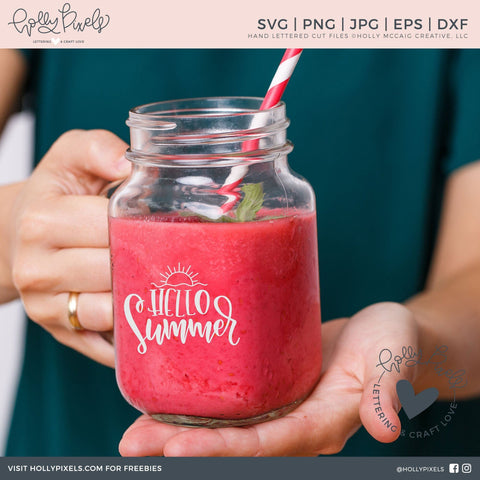 Hello Summer SVG File SVG Ikonart Design Shop 