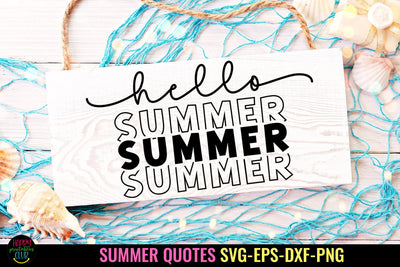 Hello Summer SVG I Beach SVG I Summer Quotes SVG SVG Happy Printables Club 