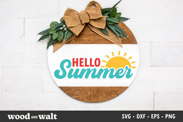 Hello Summer SVG | Summer Sign Design SVG Wood And Walt 