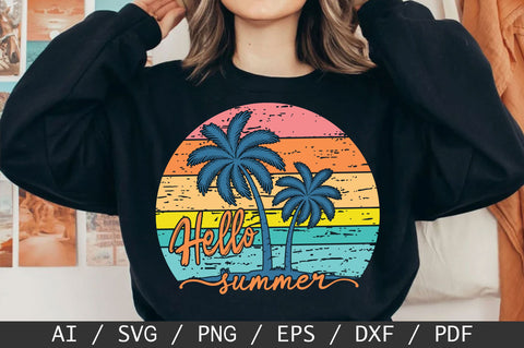 Hello Summer SVG, Sunset SVG, Beach SVG SVG SVG Studio 