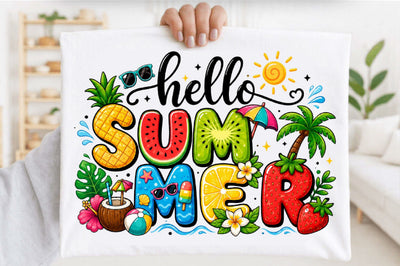 Hello Summer Tropical Sublimation PNG Sublimation SVGArt 