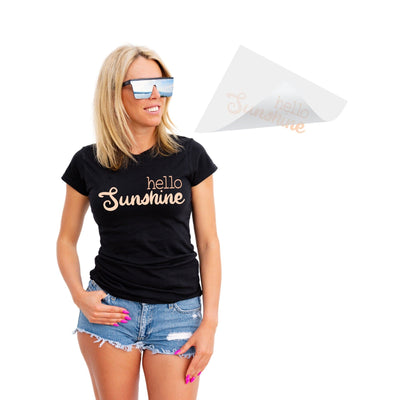 Hello Sunshine DTF Transfer Physical So Fontsy T-Shirt Iron-On Transfer Shop