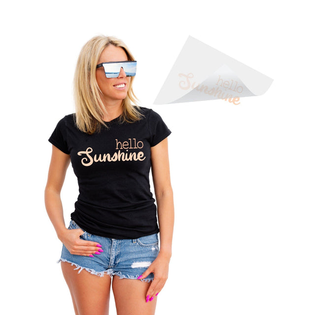 Hello Sunshine DTF Transfer Physical So Fontsy T-Shirt Iron-On Transfer Shop