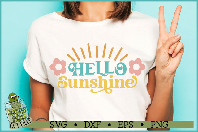 Hello Sunshine Flowers SVG SVG Crunchy Pickle 