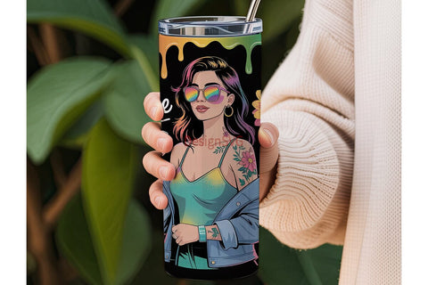 Hello Sunshine Girl 20oz Tumbler Wrap Sublimation DesignSVG 