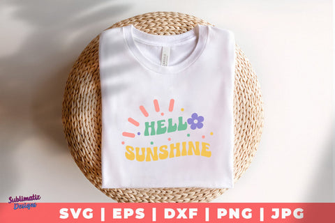 Hello Sunshine, SVG File for Cricut, SVG Sublimatiz Designs 