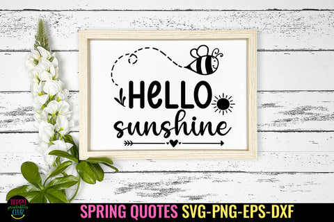 Hello Sunshine SVG I Beach SVG I Summer Quotes SVG Cutfile SVG Happy Printables Club 