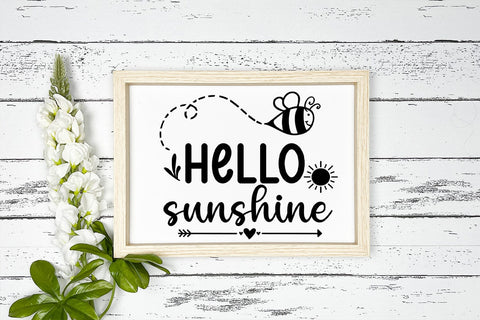 Hello Sunshine SVG I Beach SVG I Summer Quotes SVG Cutfile SVG Happy Printables Club 