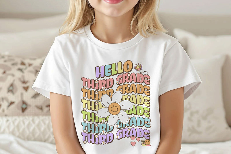 Hello Third Grade Sublimation Design Sublimation BijouBay 