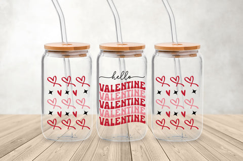 Hello valentine Can Glass Wrap svg Design SVG Regulrcrative 