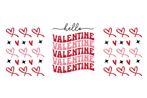 Hello valentine Can Glass Wrap svg Design SVG Regulrcrative 