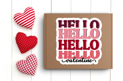 Hello valentine PNG Sticker Sublimation Regulrcrative 
