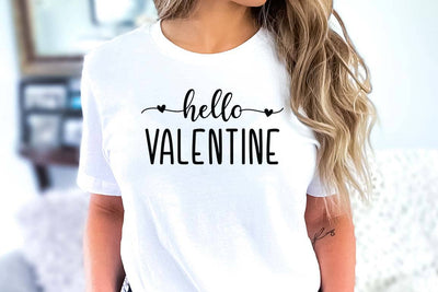 Hello valentine Quote SVG | Trendy Valentine’s Day Quote Design SVG FiveStarCrafting 