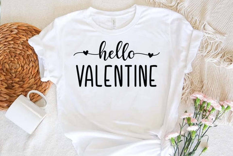 Hello valentine Quote SVG | Trendy Valentine’s Day Quote Design SVG FiveStarCrafting 