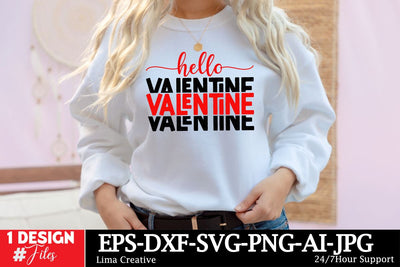 Hello Valentine SVG Cut File,Valentine's Day Sublimation,Valentine's Day T-shirt DEsign,Happy Valentine's Day, VAlentine's Day SVG BUndle ,Valentine's Day Sublimation Bundle SVG Insomnia Std 