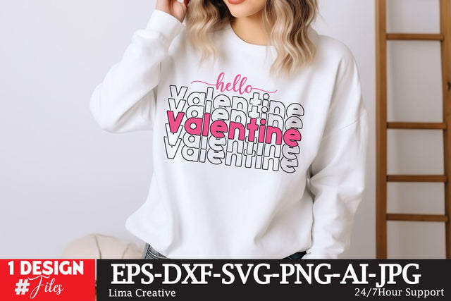 Hello Valentine SVG Cut Fille, Valentine SVG Design SVG Insomnia Std 