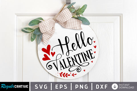 Hello valentine SVG design SVG Regulrcrative 
