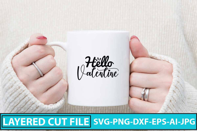 Hello Valentine SVG Design SVG Syaman 