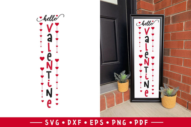 Hello Valentine SVG Porch Sign SVG CraftLabSVG 