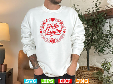 Hello Valentine SVG, Valentines Wall Art Svg SVG Creativeart88 
