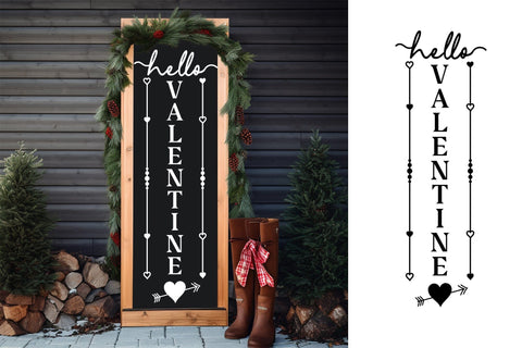 Hello Valentine, Valentines Porch Sign SVG SVG CraftLabSVG 