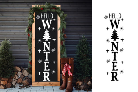 Hello Winter - Christmas Porch Sign SVG SVG CraftLabSVG 
