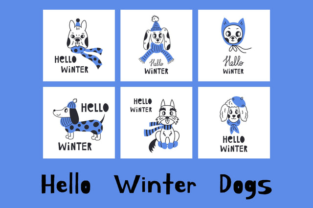 Hello Winter Dogs Sublimation Rin Green 
