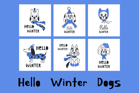 Hello Winter Dogs Sublimation Rin Green 