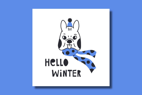 Hello Winter Dogs Sublimation Rin Green 