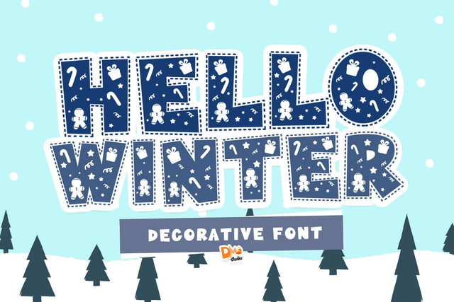 Hello Winter Font Dm Letter Studio 