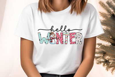 Hello winter PNG Design Sublimation Designangry 