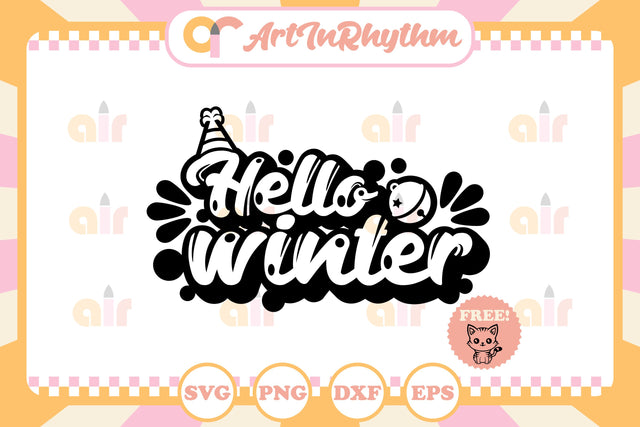 Hello Winter svg, Winter svg SVG Artinrhythm shop 