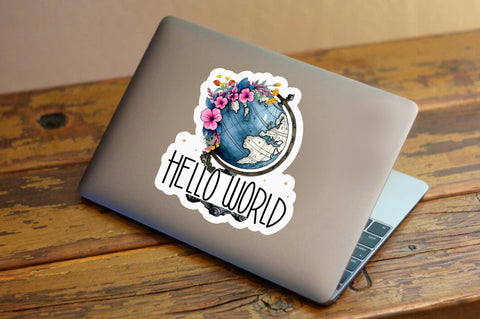 Hello world Sticker Design Sublimation Regulrcrative 