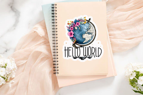 Hello world Sticker Design Sublimation Regulrcrative 