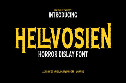 Hellvosien - Horror Display Font Font twinletter 
