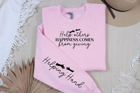 Help others happiness comes from giving Sleeve SVG Design SVG Designangry 