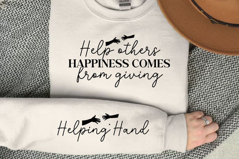 Help others happiness comes from giving Sleeve SVG Design SVG Designangry 