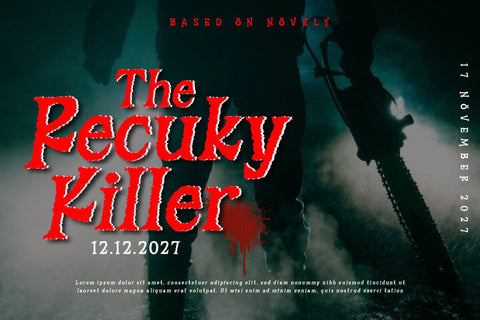 Hels Autom - Horror Display Font Font twinletter 