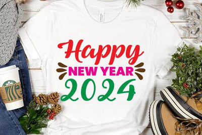 heppy new year 2024 SVG Angelina750 