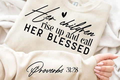 Her Children Rise Up And Call Sleeve SVG Design SVG Regulrcrative 