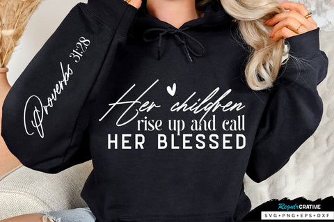 Her Children Rise Up And Call Sleeve SVG Design SVG Regulrcrative 