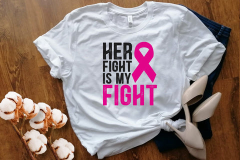 Her Fight Is My Fight Svg, Breast Cancer Awareness Svg, Breast Cancer Shirt, Breast Cancer Gifts for Husband, Svg Cut file, Cancer Ribbon SVG DesignDestine 