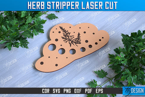 Herb Stripper Laser Cut Bundle | Kitchen Supplies | Herb Remover | CNC File SVG Fly Design 