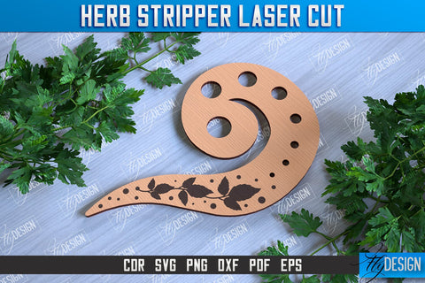 Herb Stripper Laser Cut Bundle | Kitchen Supplies | Herb Remover | CNC File SVG Fly Design 