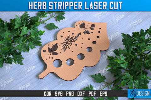 Herb Stripper Laser Cut Bundle | Kitchen Supplies | Herb Remover | CNC File SVG Fly Design 