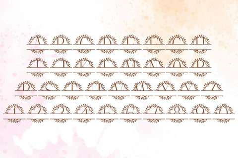 Herbalique Split Monogram Font Dm Letter Studio 