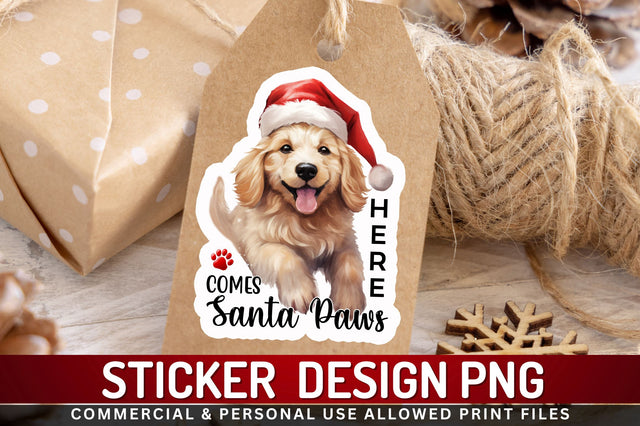 Here comes santa Sticker Design Sublimation Regulrcrative 